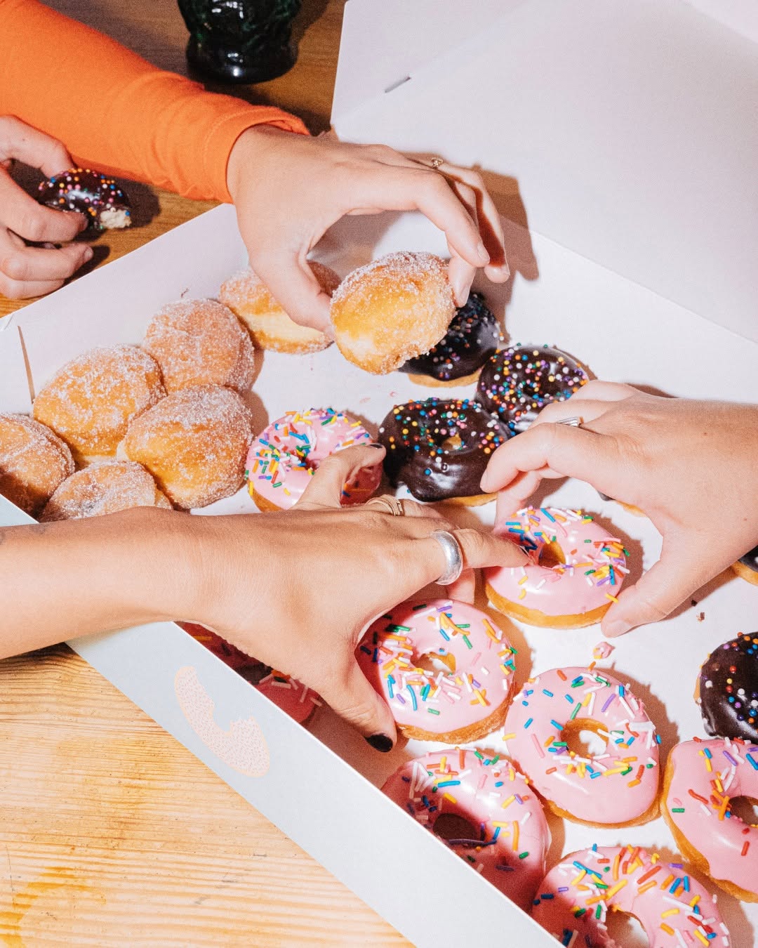 Cream Pony: appetizing photo of fresh donuts