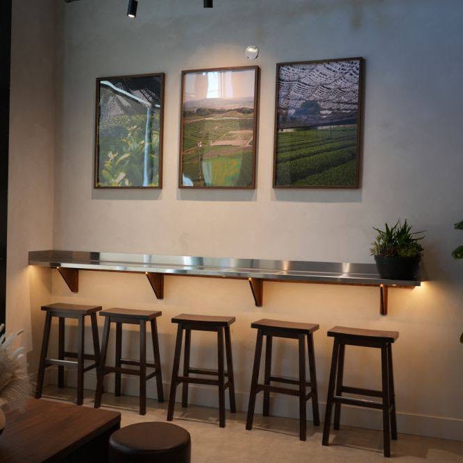 emeri matcha bar: clean and inviting interior shot