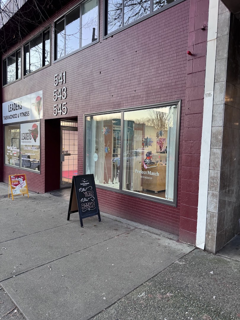 Perfect Match Bookshop: clear storefront view of shop