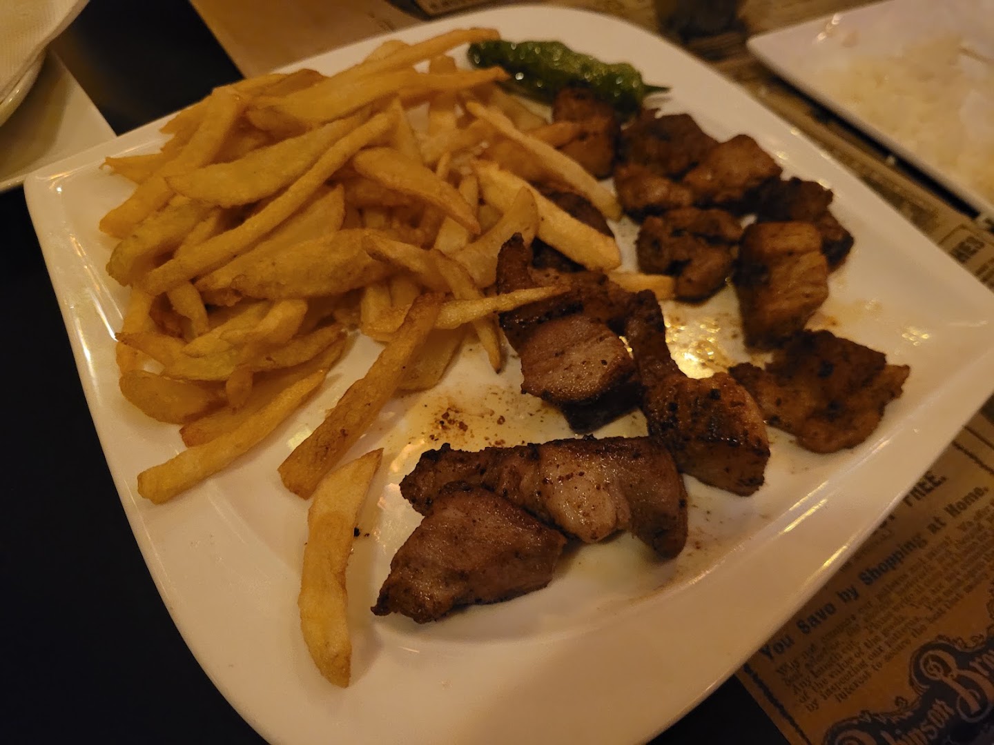 Secreto Ibérico: appetizing photo of served dish