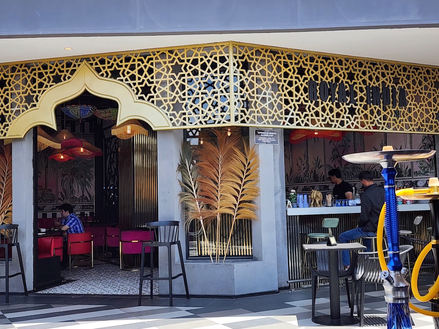 ROYAL INDIA: clear, inviting restaurant exterior shot