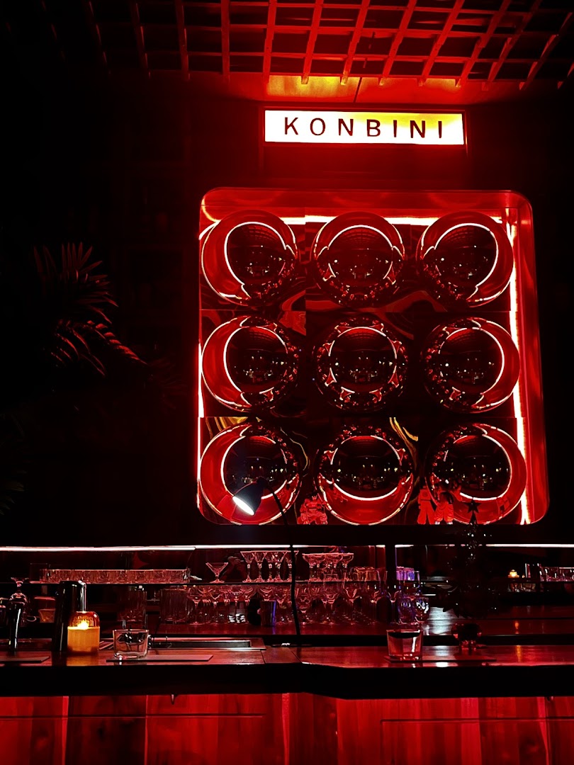 Konbini: atmospheric shot of bar interior