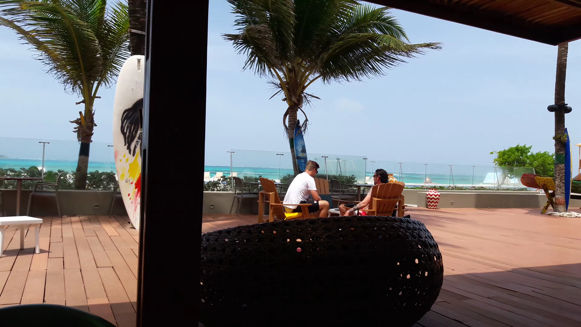 The Islander: inviting terrace with ocean view