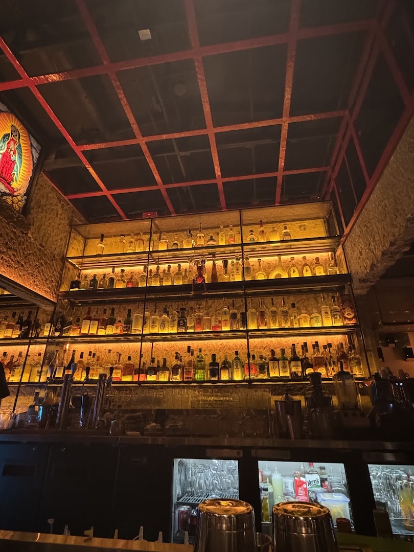 Maluco: attractive bar interior and lighting