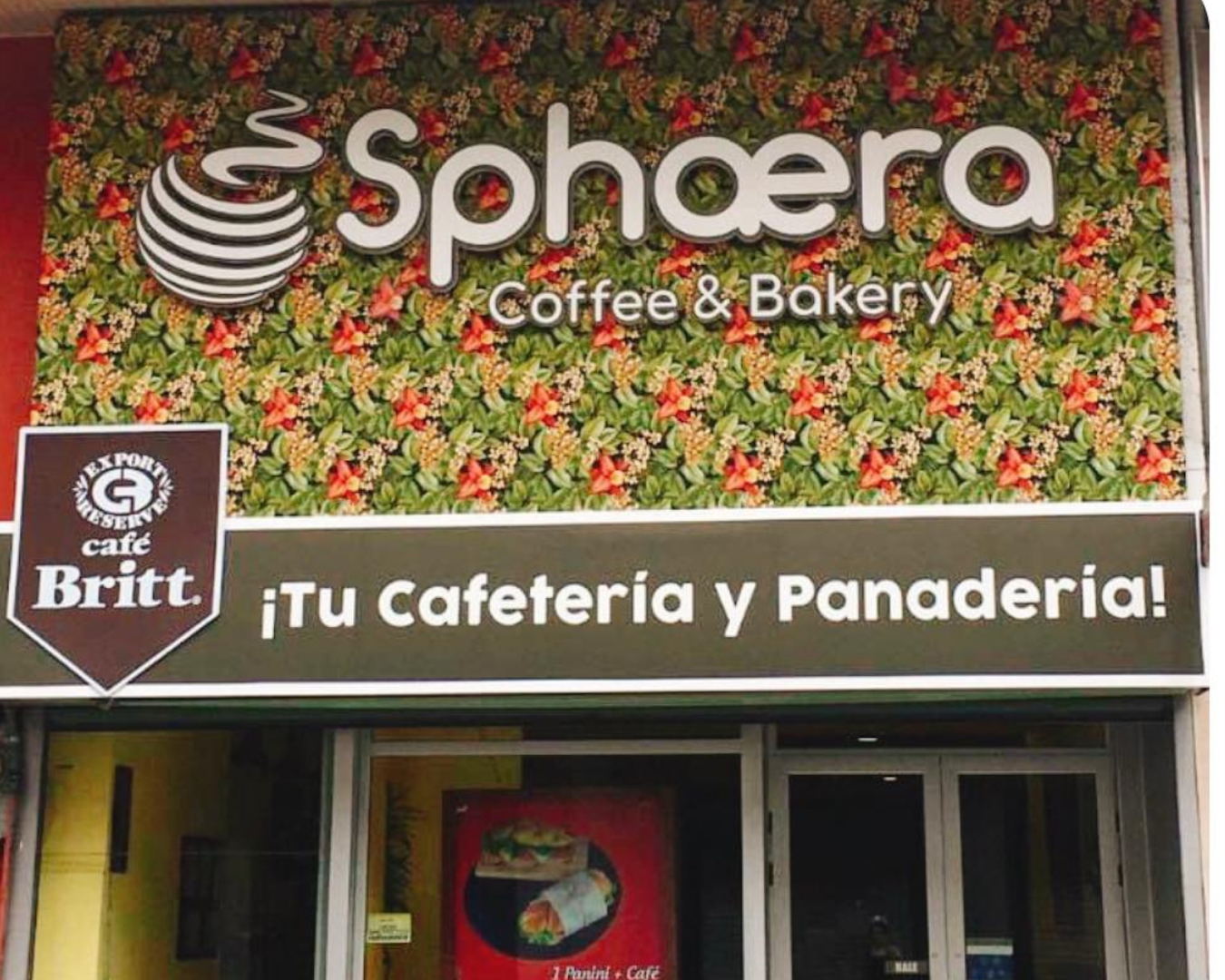 Sphaera Coffee & Bakery: clear storefront signage and branding