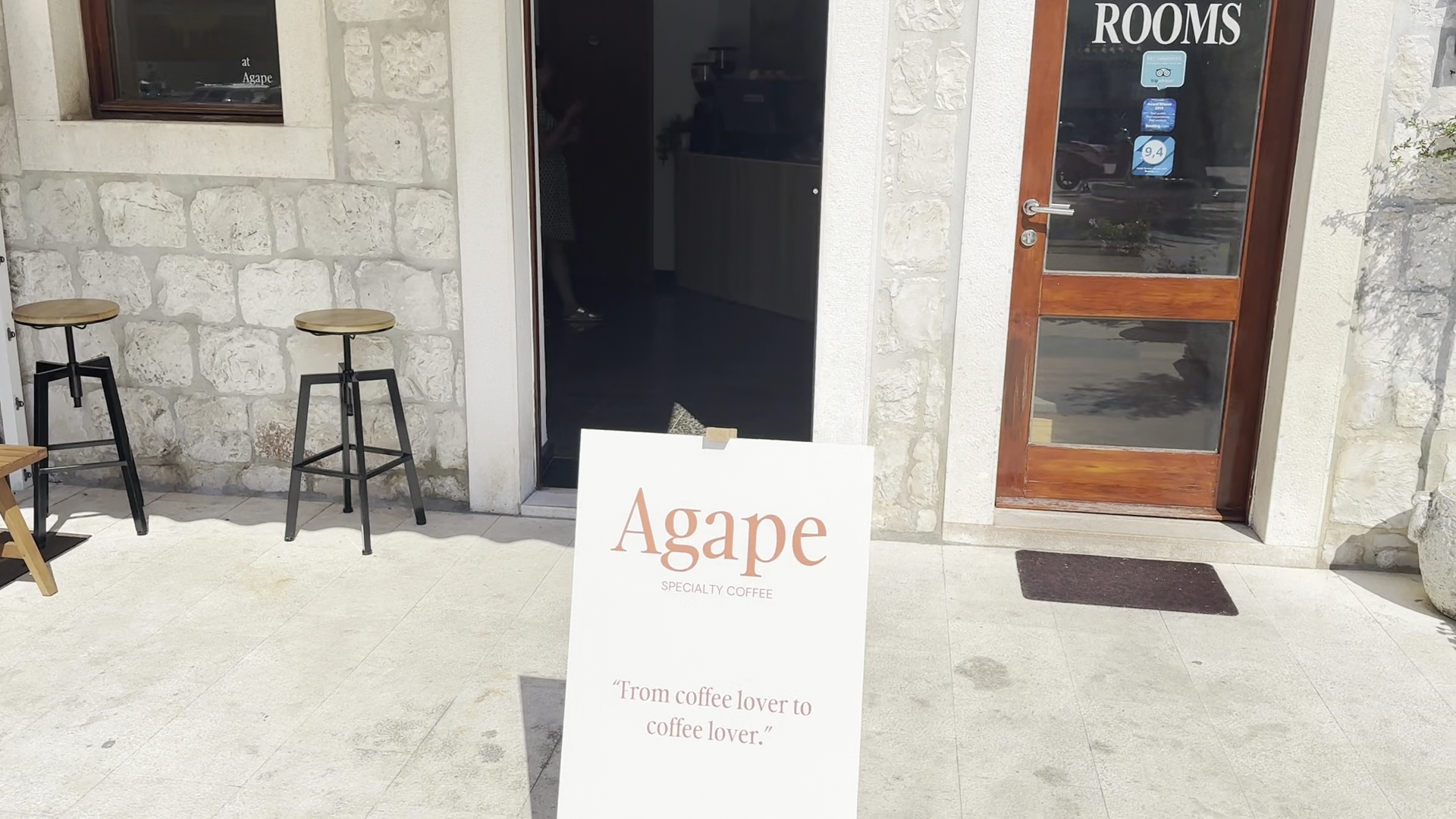Agape Specialty Coffee: clear, inviting storefront photo