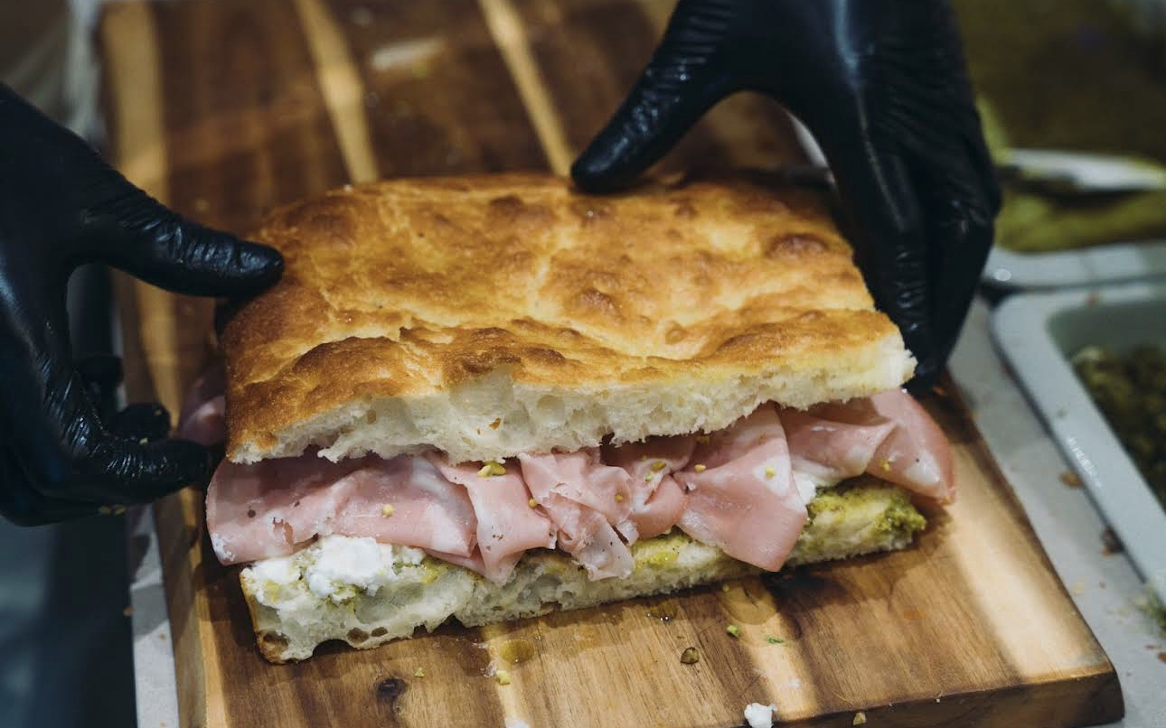 Focaccina: appetizing food preparation photo