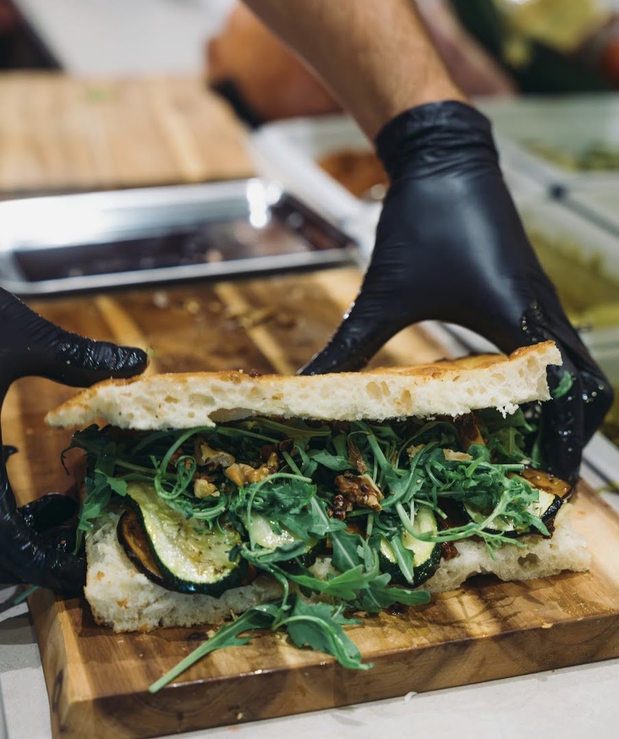 Focaccina: appetizing food preparation photo