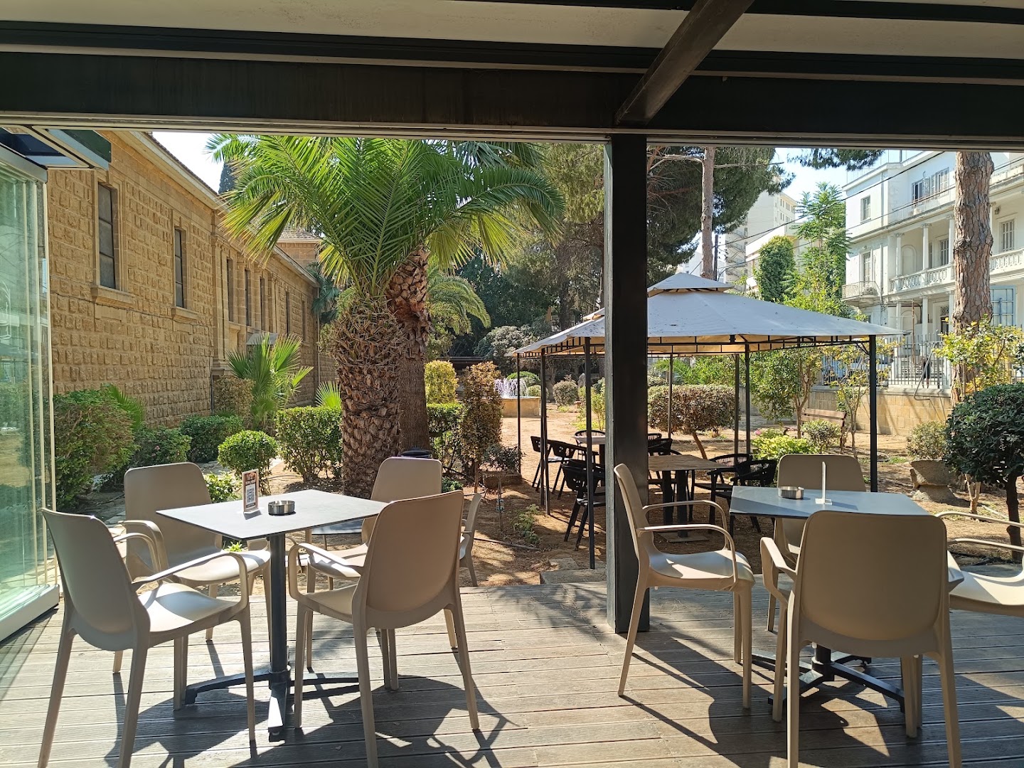 Cyprus Museum Café: inviting outdoor terrace seating area