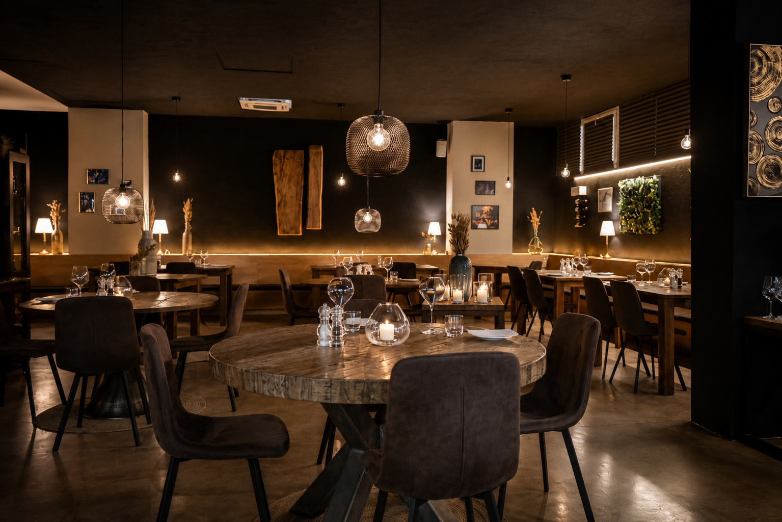 Prime Steak: professional, inviting restaurant interior shot