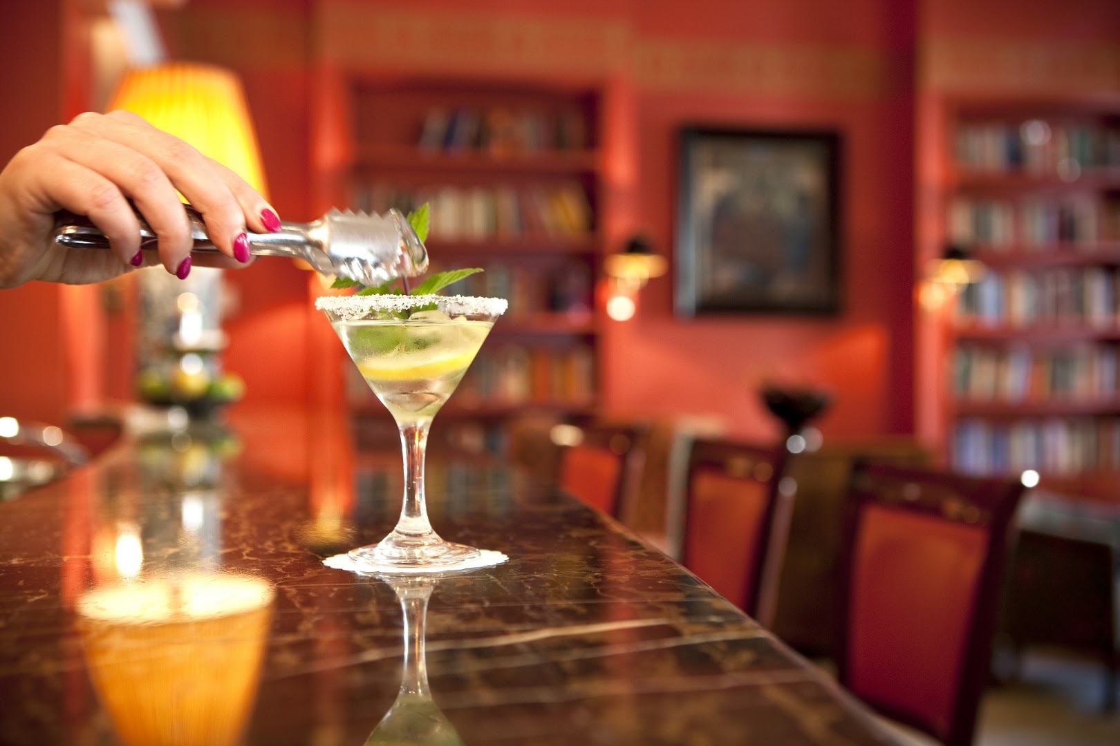 Opera Cafe & Bar: professional, high-quality cocktail preparation shot