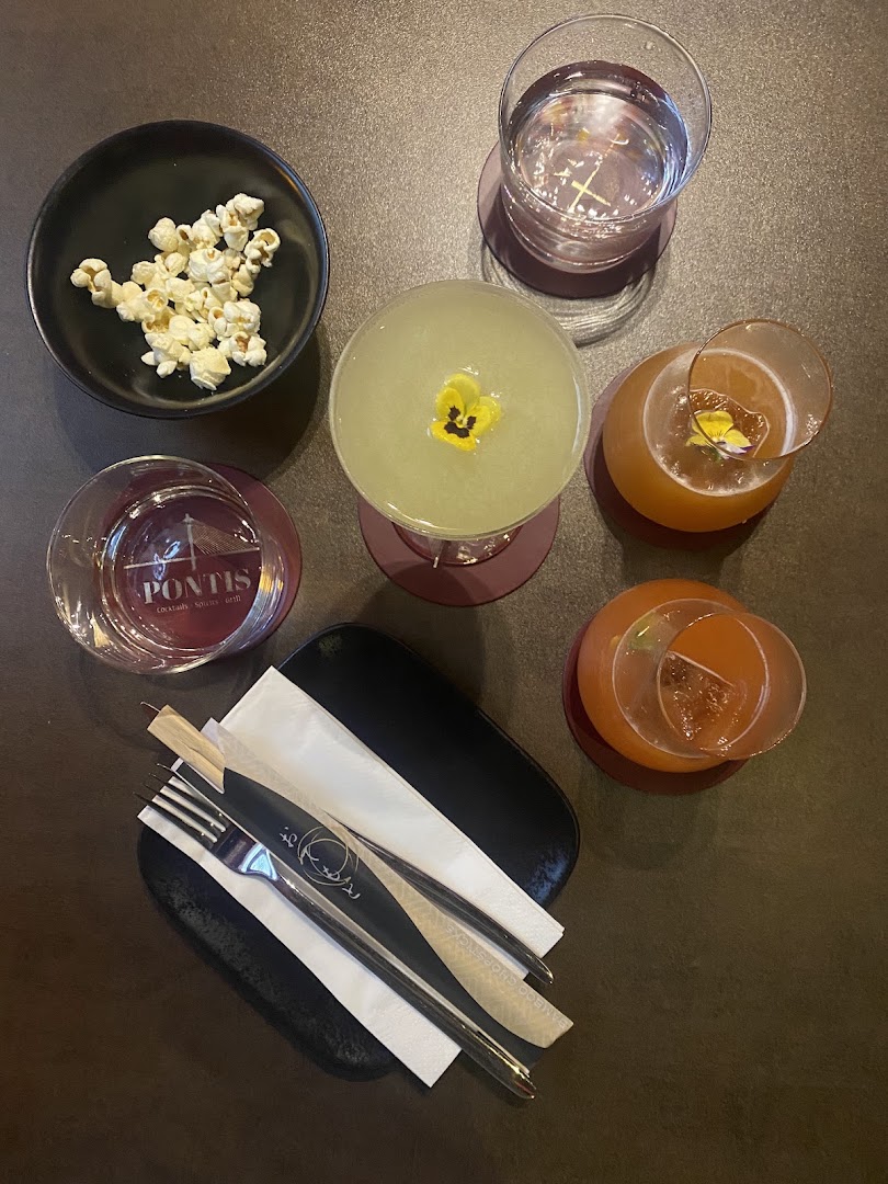 PONTIS Bar Ostrava: appealing top-down shot of drinks