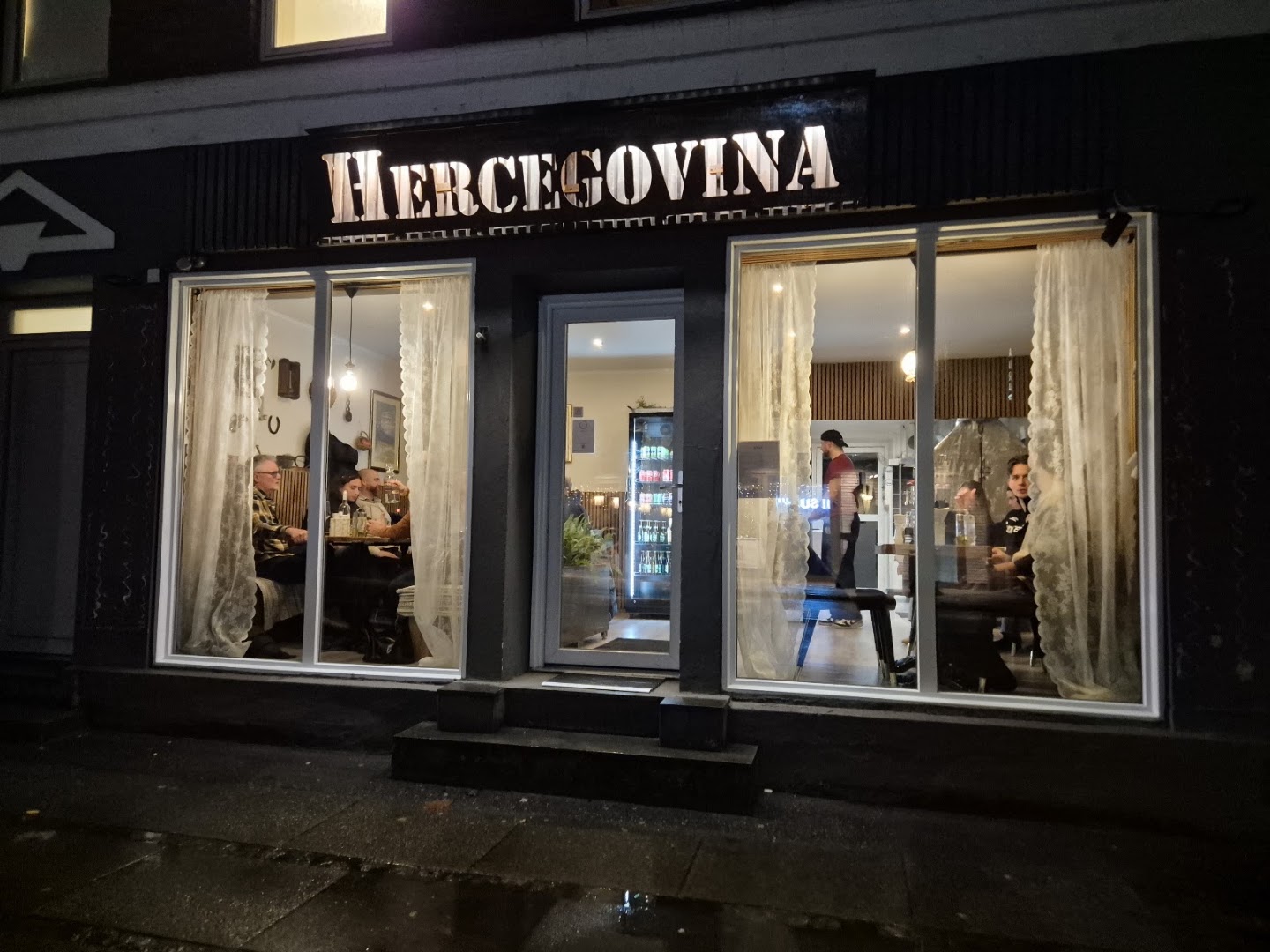 Hercegovina: clear, inviting exterior night shot