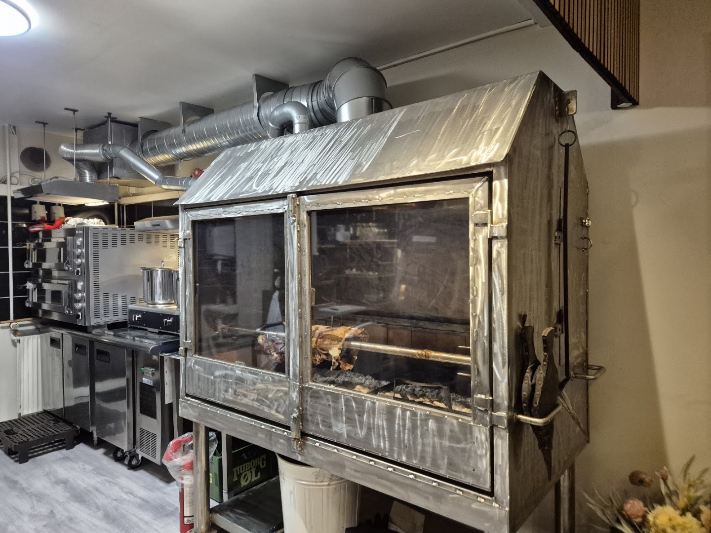 Hercegovina: professional kitchen equipment showing cooking