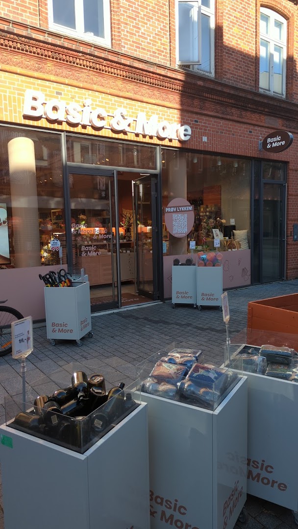 Basic & More: clear storefront photo showing branding