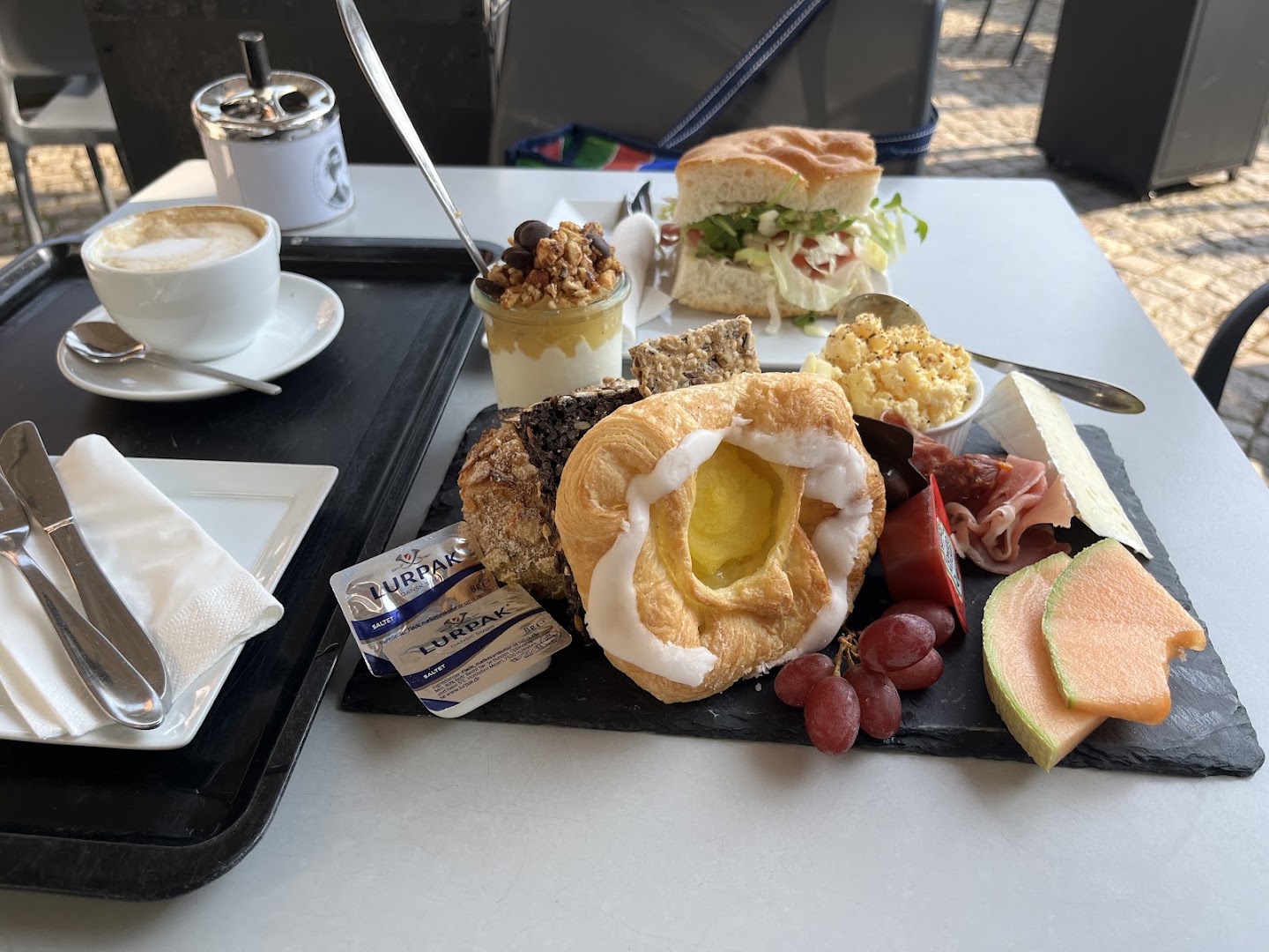 Café Guldægget: appetizing breakfast spread photo