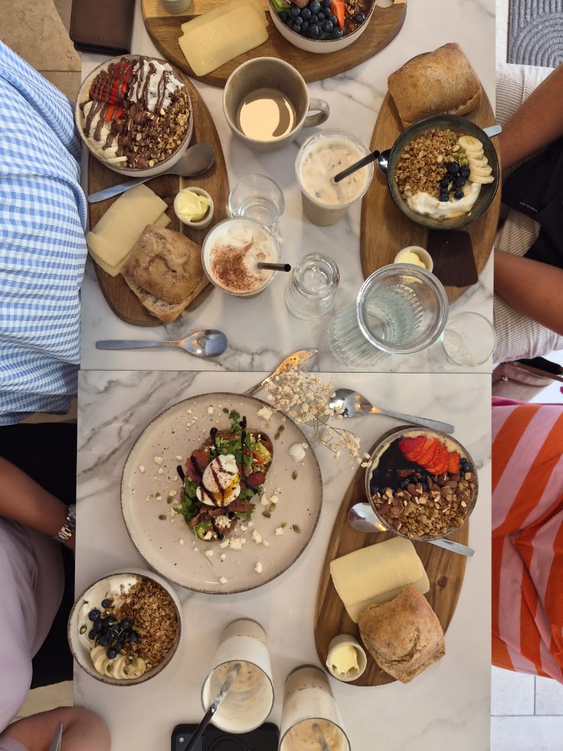 D. Blends and Bites: appetizing, high-quality brunch spread photo