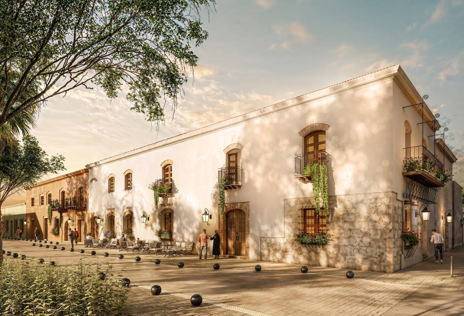 Aria Santa María: professional architectural rendering of hotel
