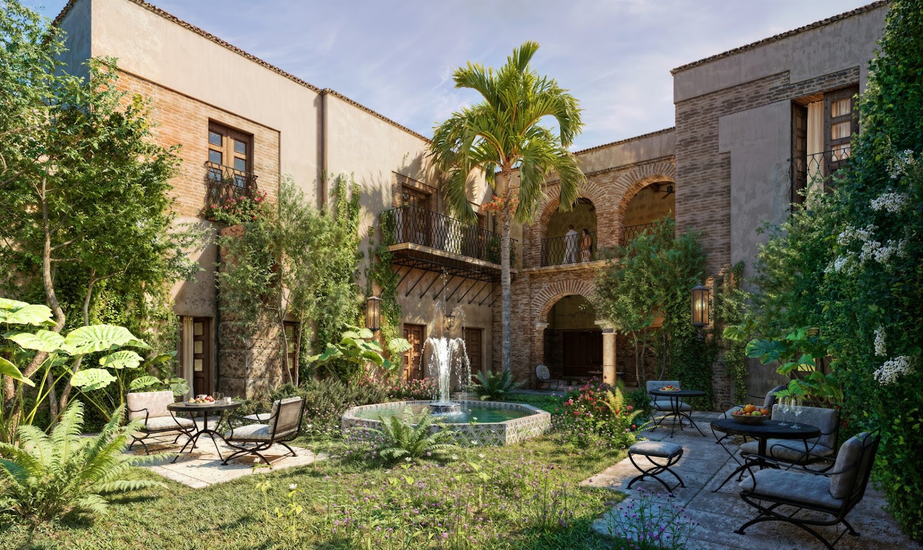 Aria Santa María: beautiful, high-quality hotel courtyard photo