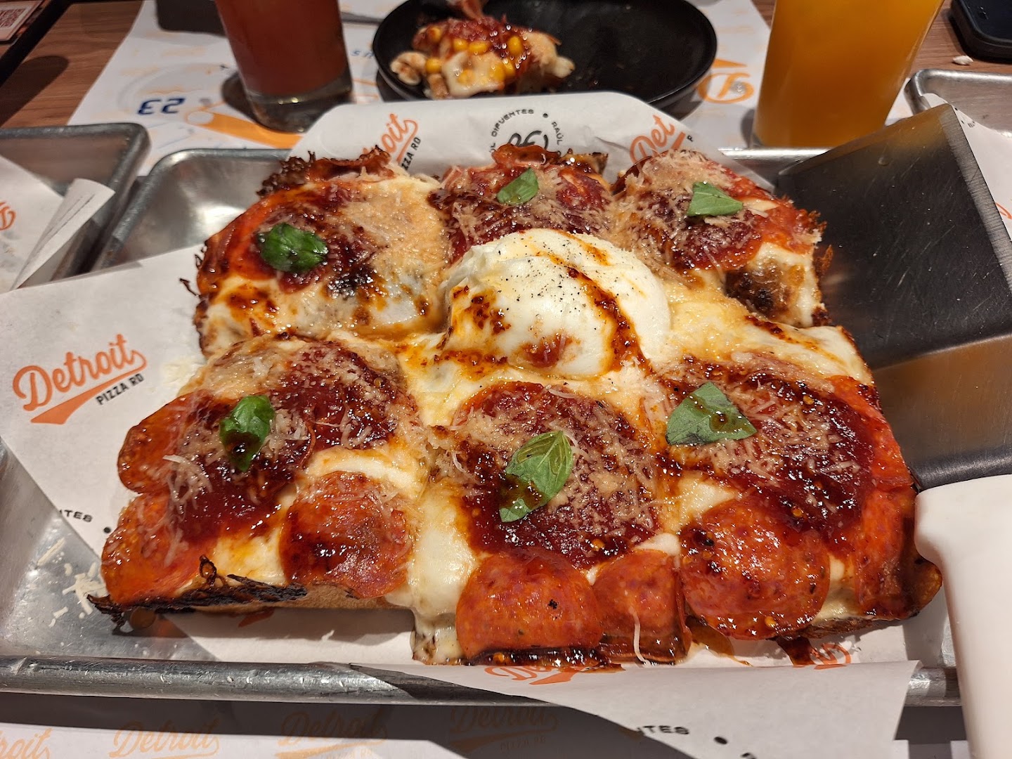 Detroit Pizza: appetizing photo of restaurant food