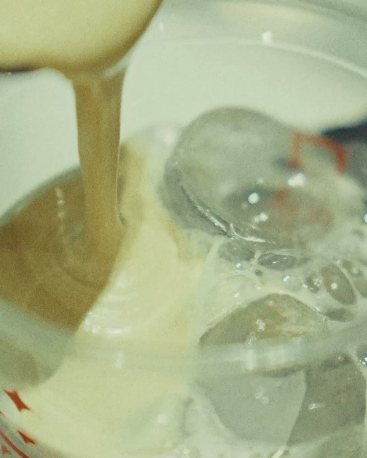 Coff: appetizing close-up of drink preparation