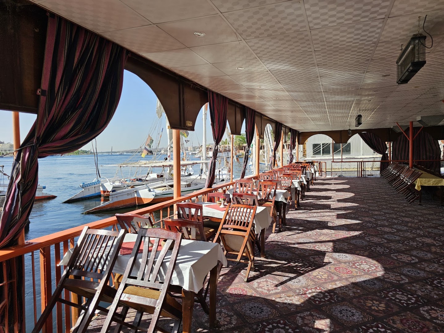 Aswan Moon: beautiful terrace with river view