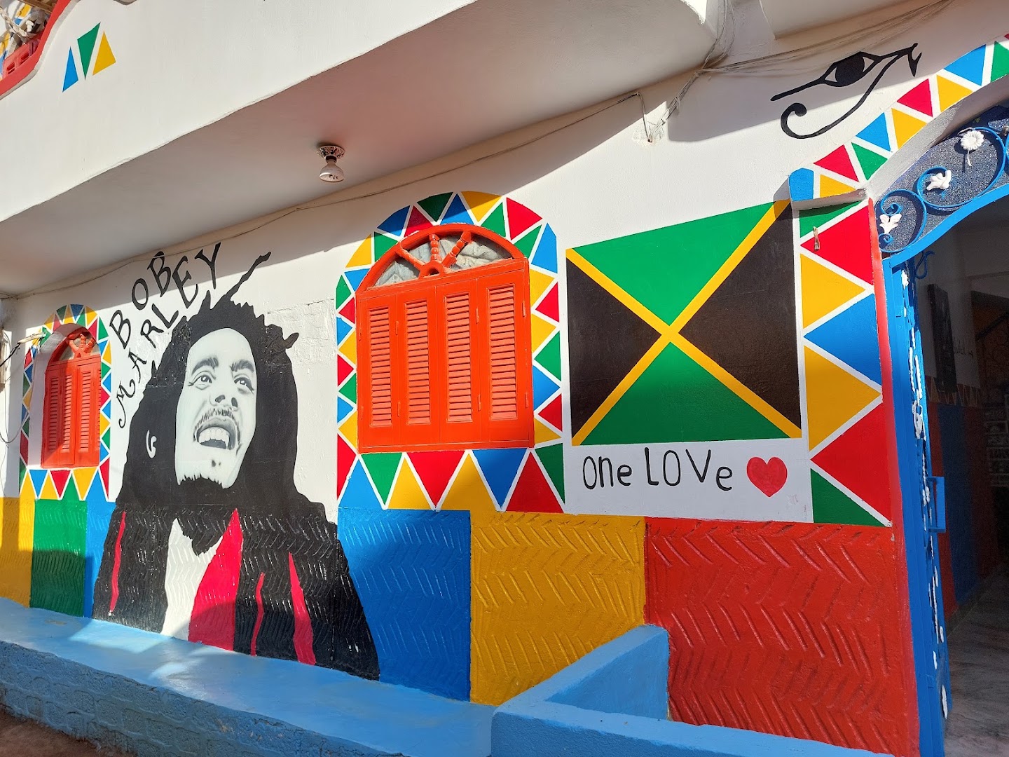 Bob Marley Moonlight Terrace Restaurant & Cafe: vibrant exterior showcases venue character