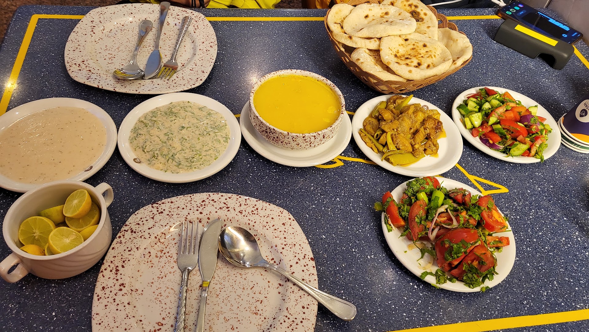 Chef Khalil Restaurant: appetizing display of restaurant food
