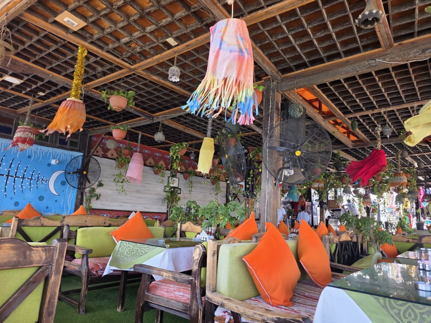 Shark Restaurant: inviting and well-lit restaurant interior