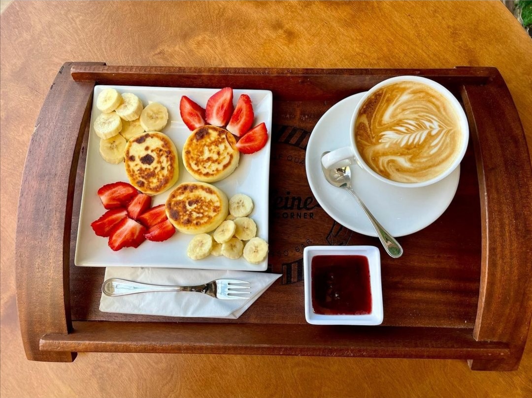 Caffeine Specialty Coffee: appetizing, high-quality breakfast food photo