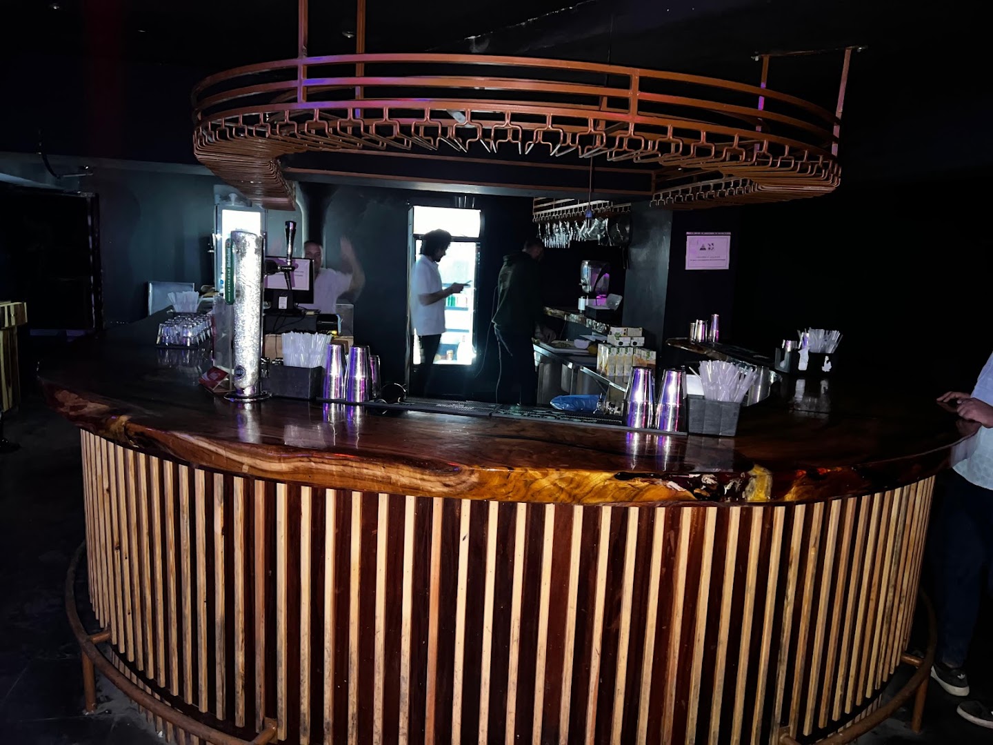 Club 61: clear view of bar interior