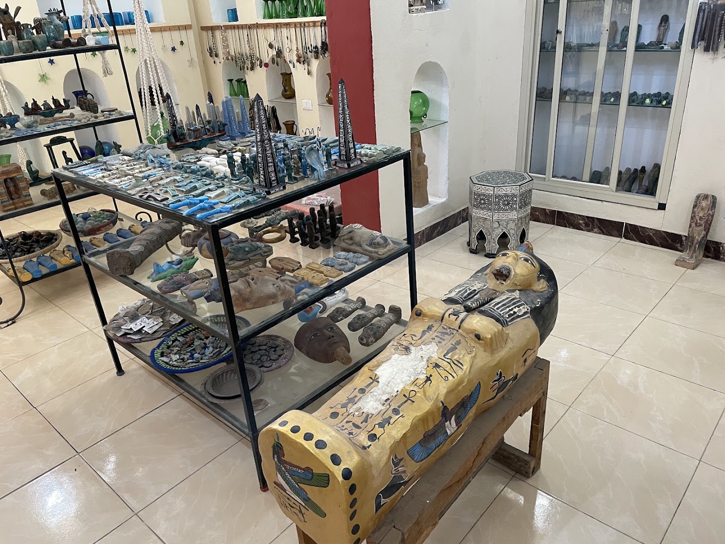 Caravanserai: clear display of shop products