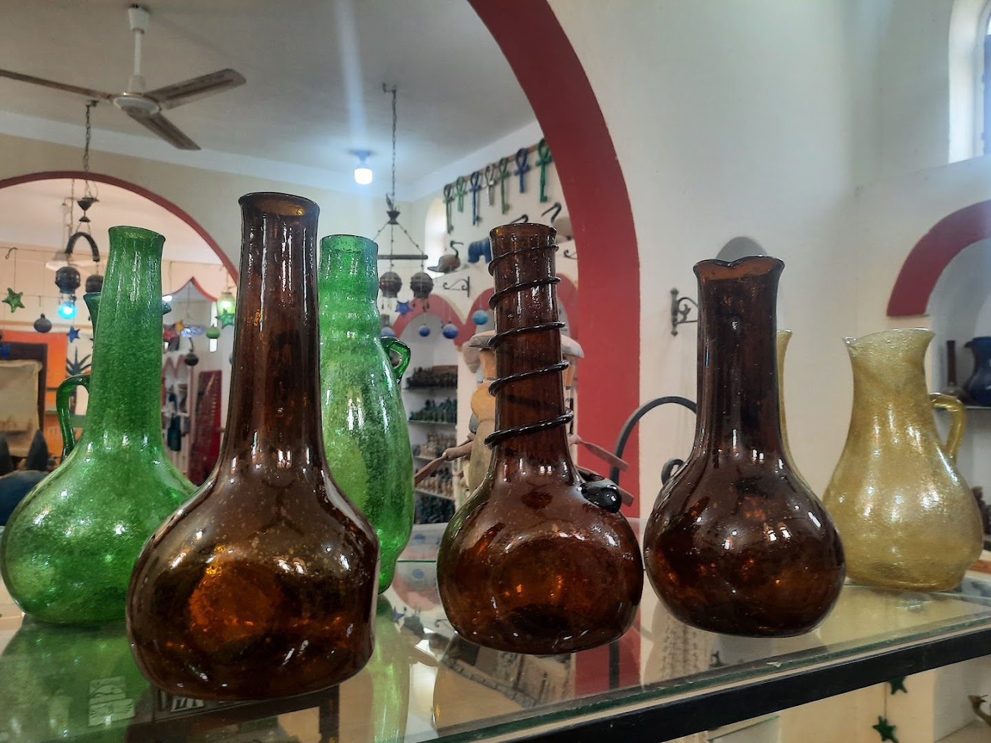 Caravanserai: clear display of shop products