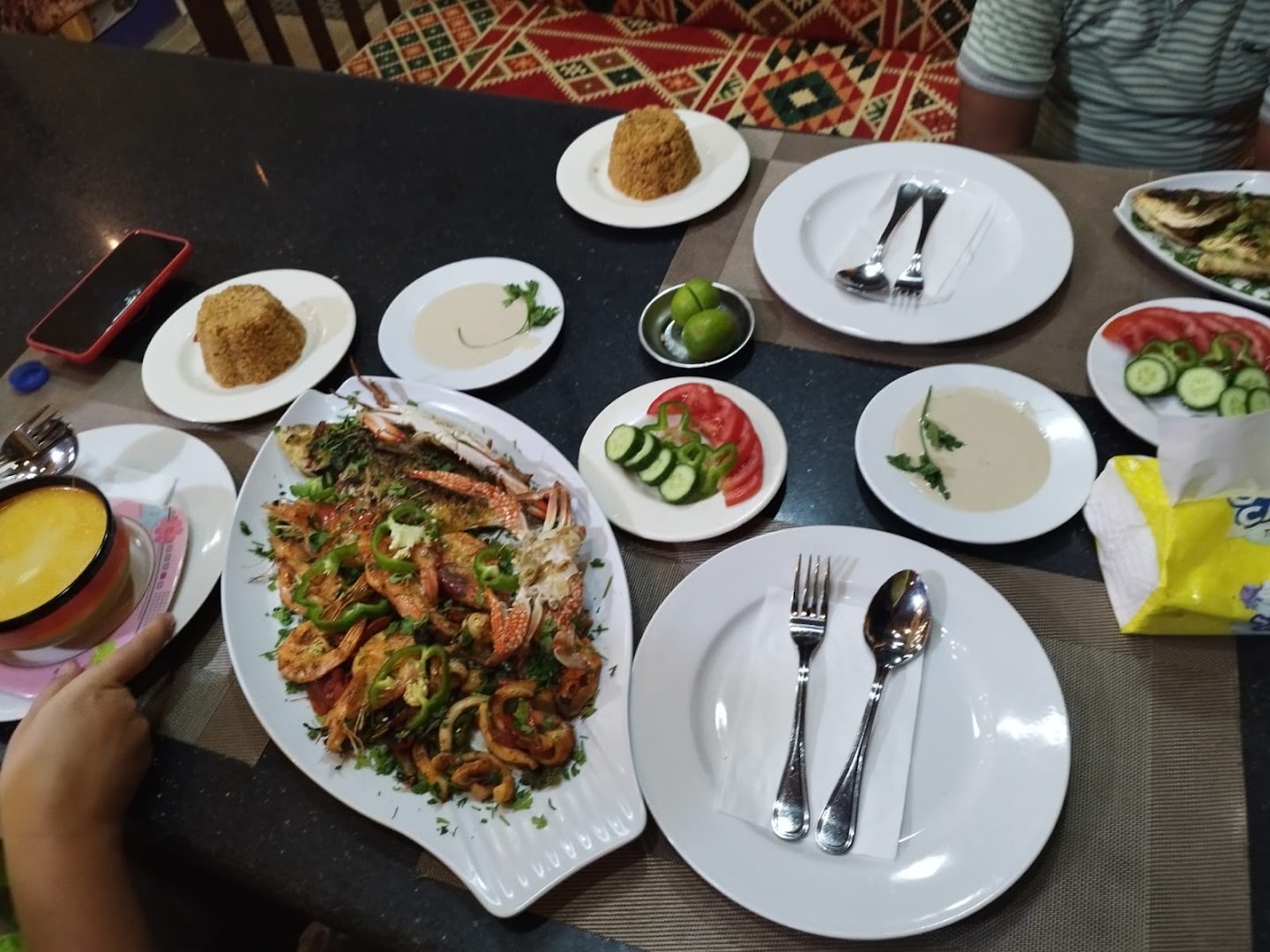 Marsa Fish: appetizing food spread at restaurant