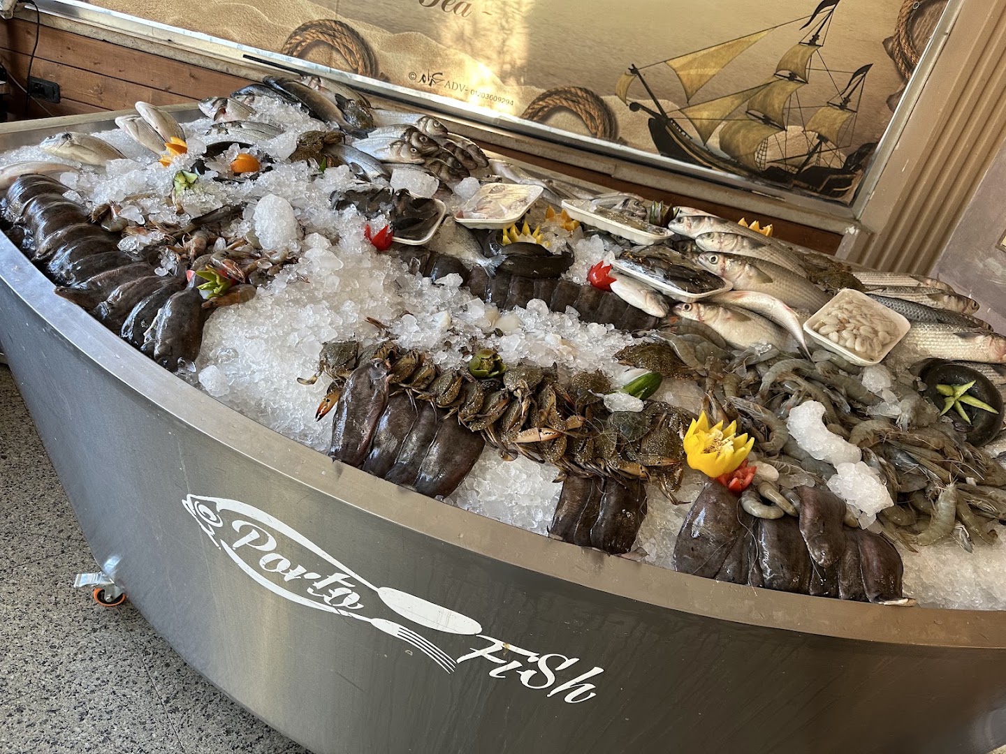 Porto Fish: appetizing display of fresh seafood