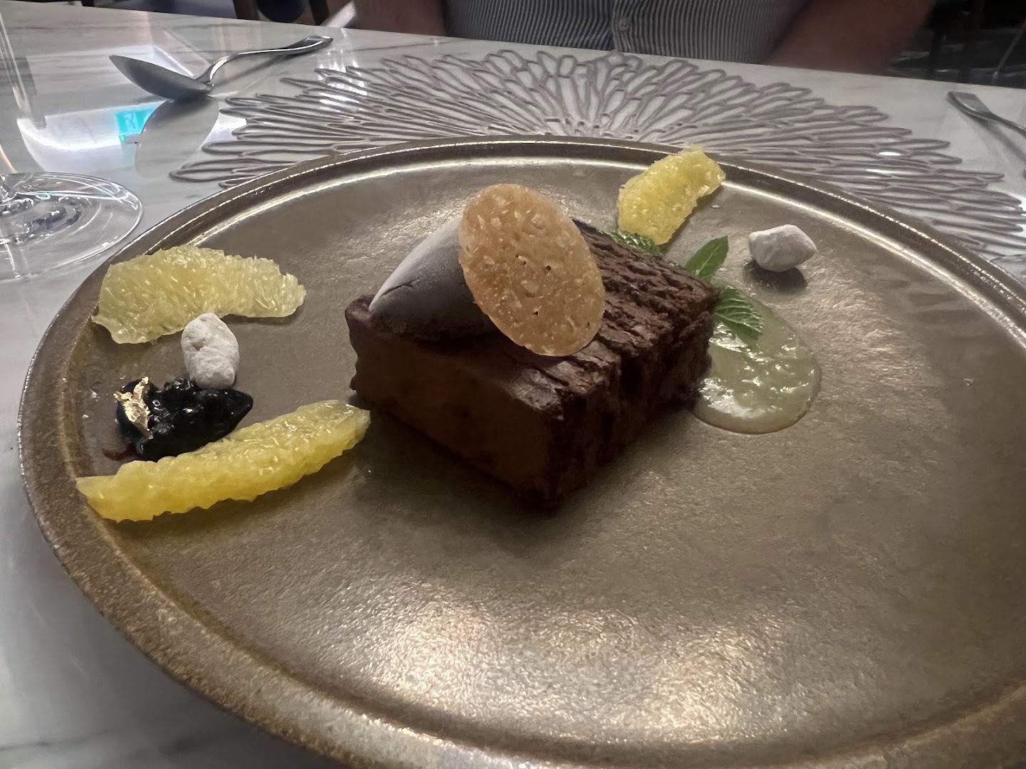 JW Steakhouse, Sheraton Addis: appetizing presentation of restaurant dessert