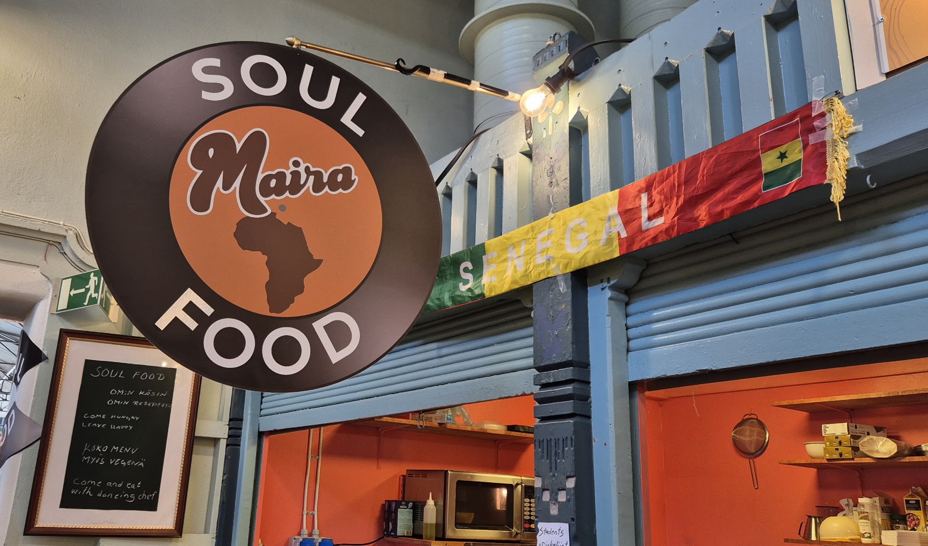 Maira: clear signage shows venue identity