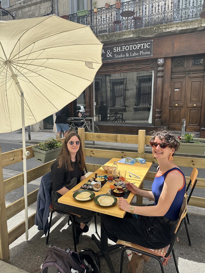 La Planque: customers enjoying the terrace