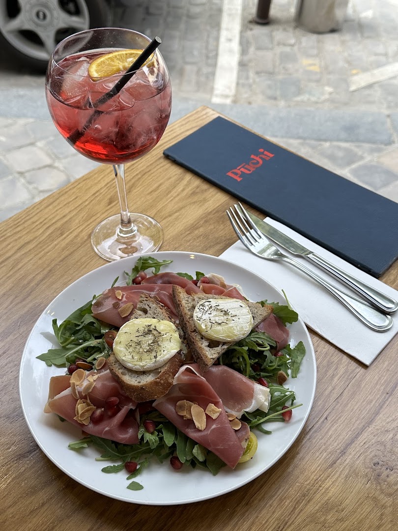 Puchi: appetizing food and drink photo