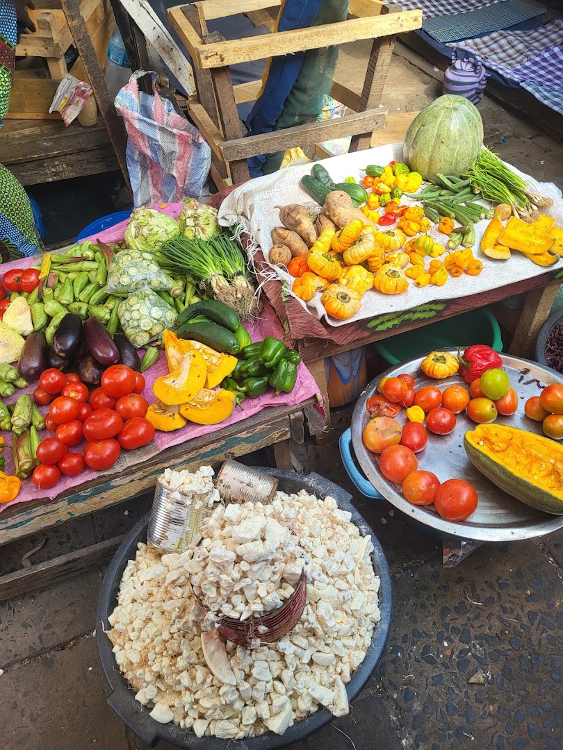 Royal Albert Market: clear display of fresh produce