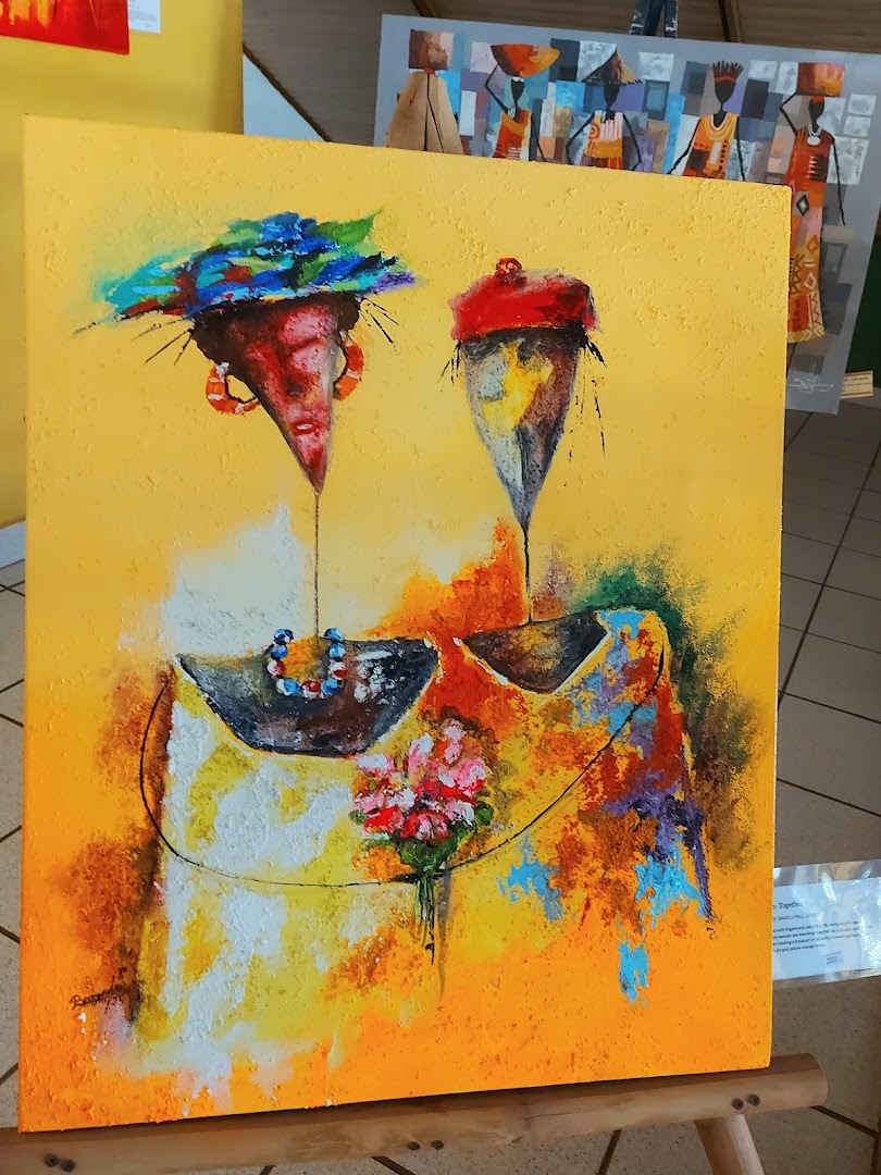 African Art Gallery: clear photo of gallery artwork