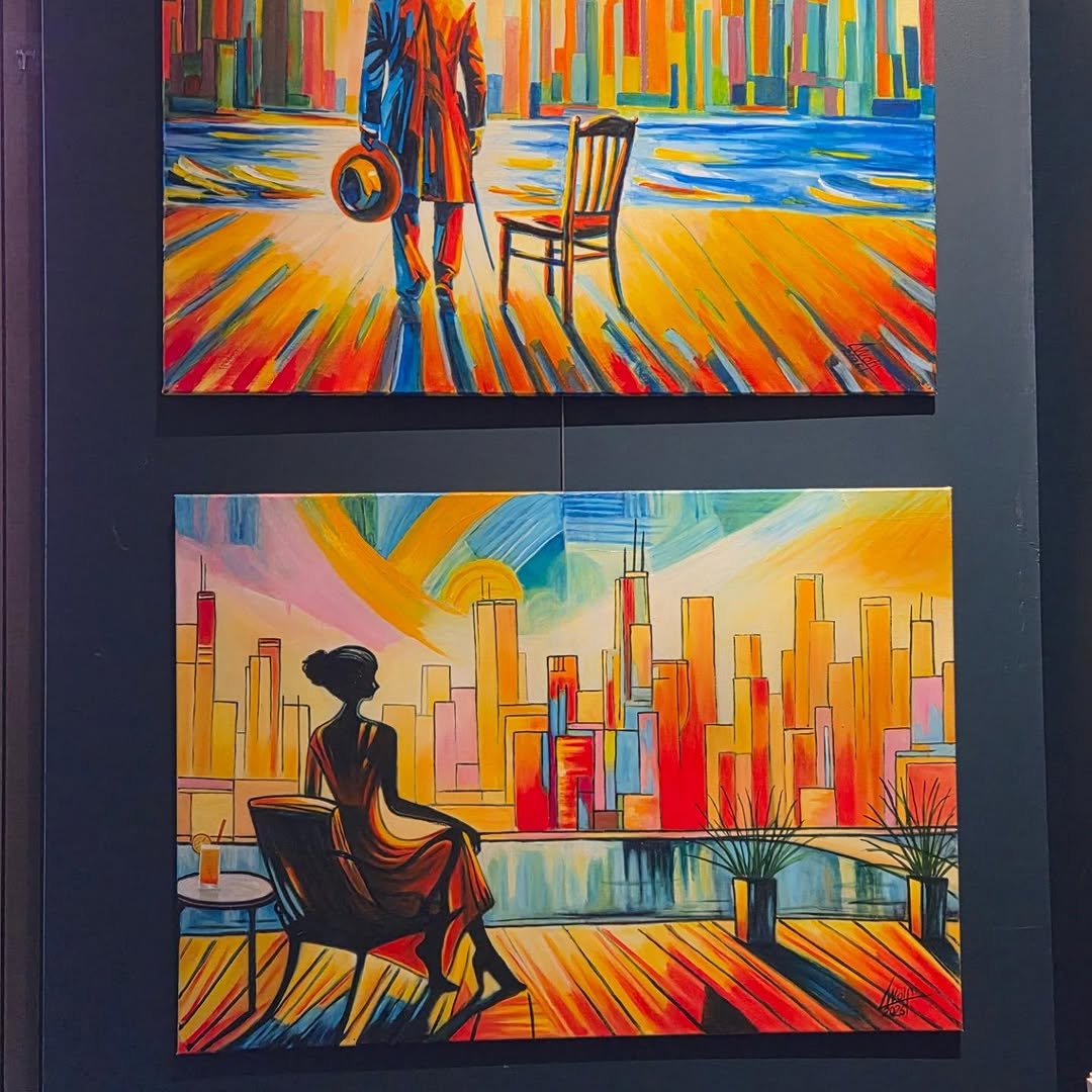 Art & Sip Lounge: artworks reflect the venue theme