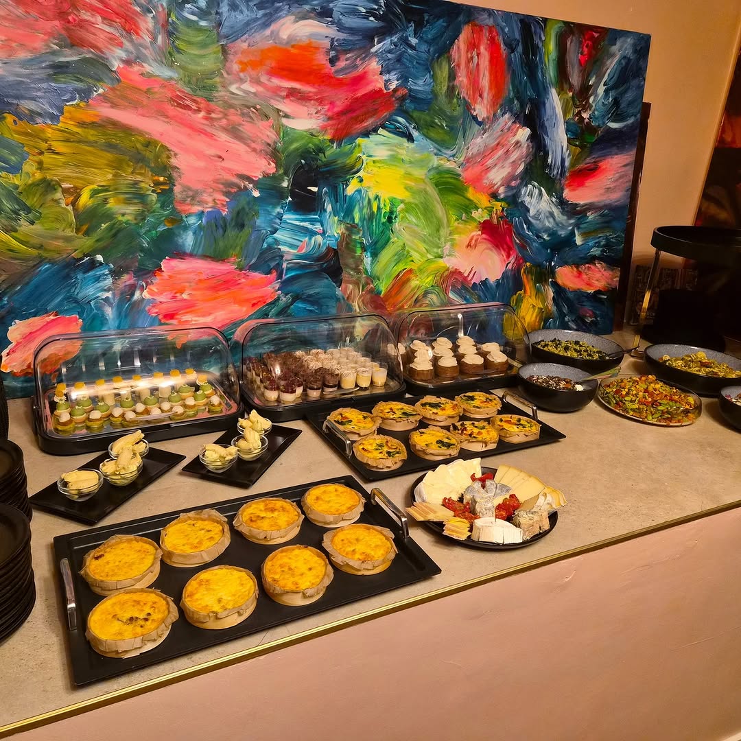Art & Sip Lounge: appetizing display of food items