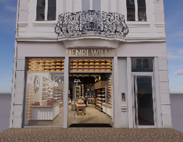 Cheese & More by Henri Willig: clear storefront view of shop