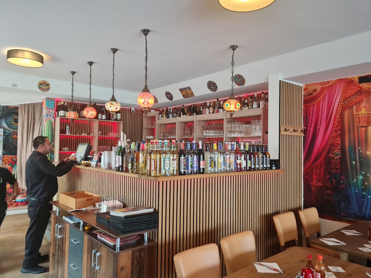 Maya: clear shot of restaurant interior