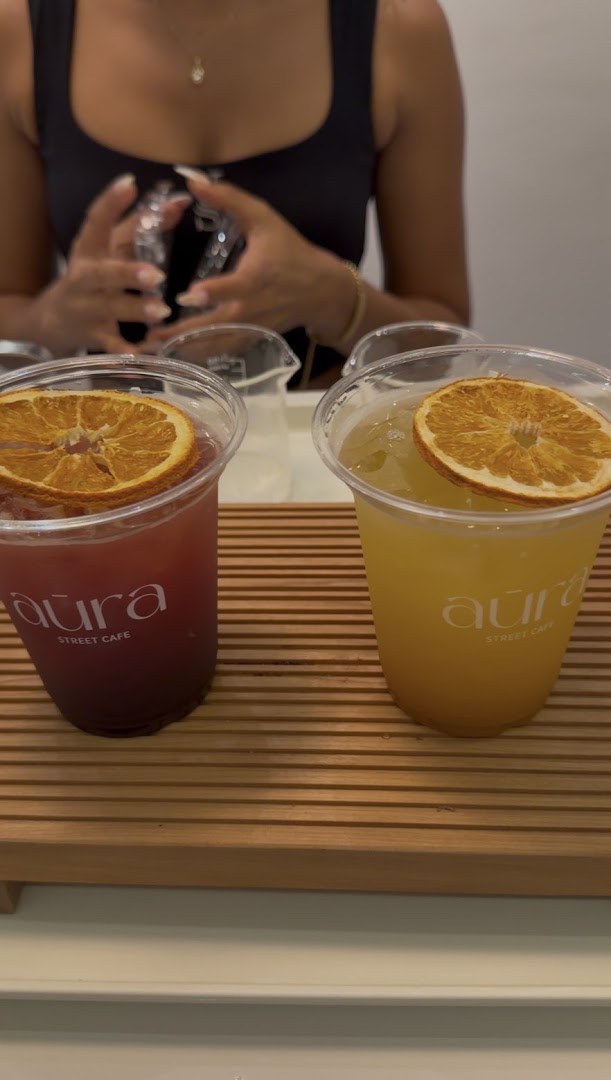 Aura Street Cafe: appealing presentation of venue drinks