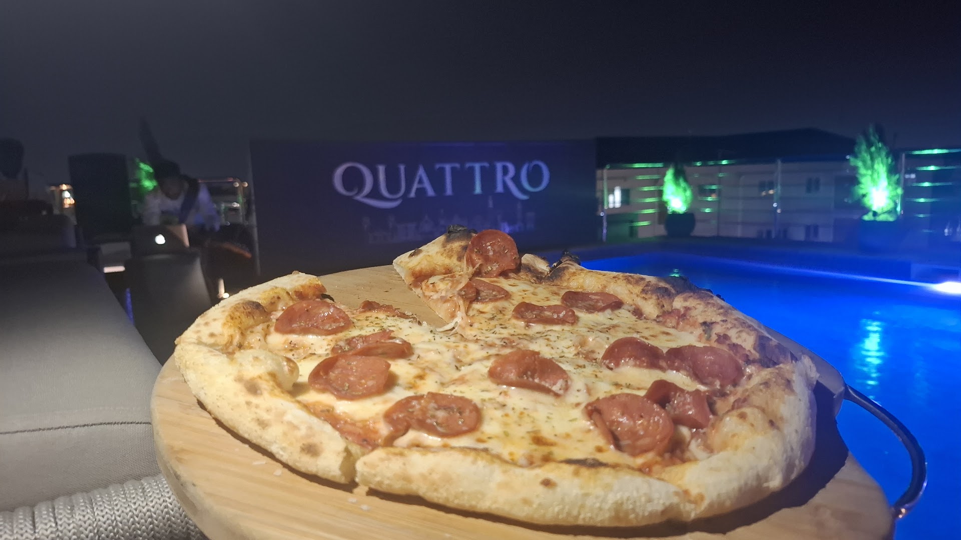 Quattro Lounge & Bar: appetizing food with venue branding