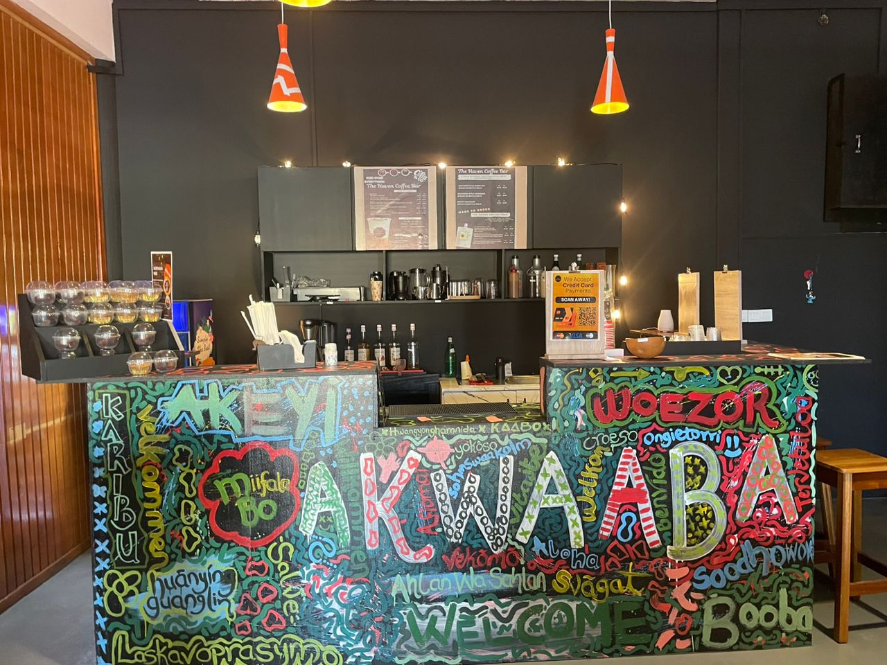 The Haven Workspace and Coffee Bar: vibrant interior showcases venue atmosphere