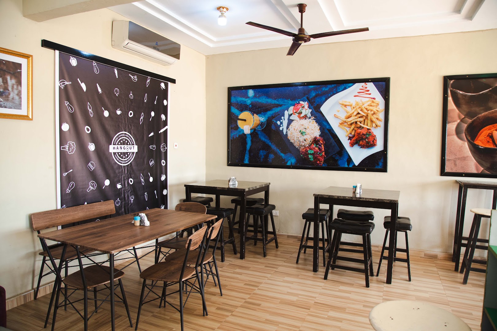 The Hangout Restaurant and Coffee Lounge: clear, professional interior dining shot