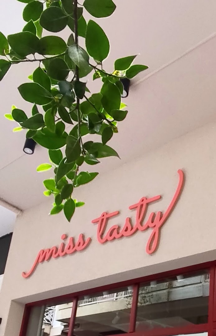 miss tasty the concept store: clear storefront signage and branding